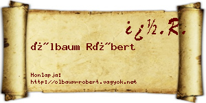 Ölbaum Róbert névjegykártya